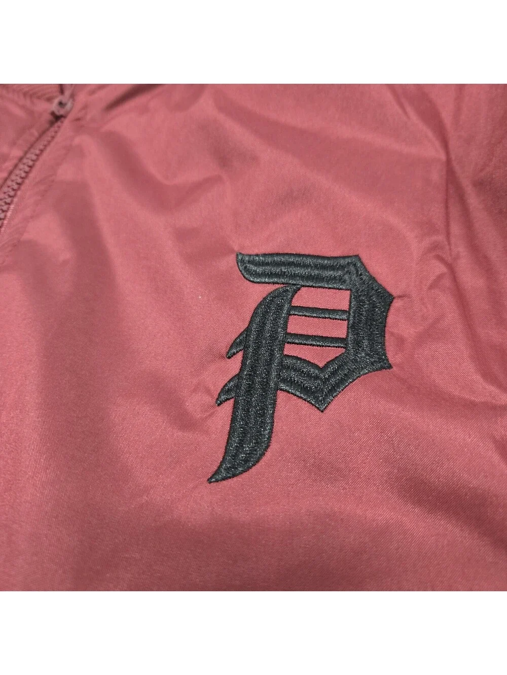 NWT Men's XXL Primitive Skateboarding Bomber Jacket Burgundy Zip Up Flight Coat - Picture 3 of 13